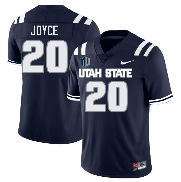 Utah State Aggies #20 Cole Joyce College Football Jerseys Stitched Sale-Navy